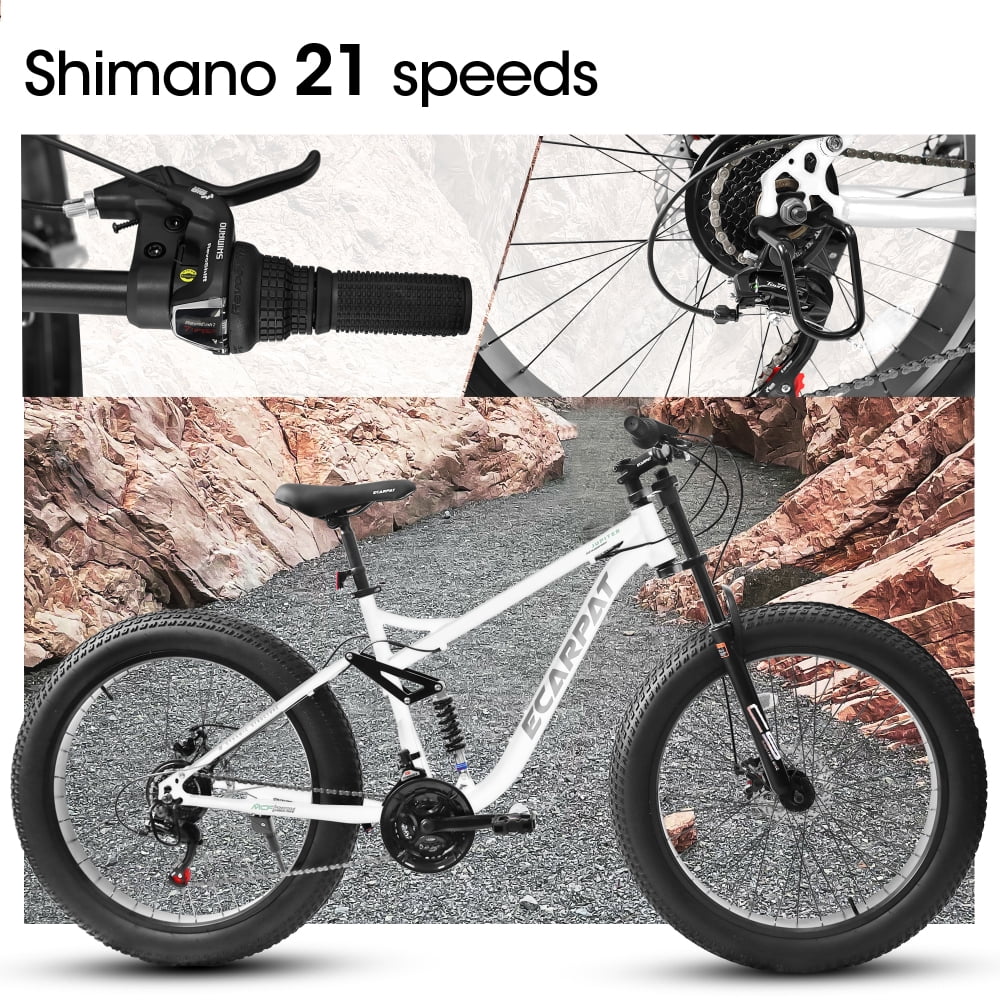 26 in Mountain Bike for Men, 26*4" Fat Tire Mountain Bicycles, Full - Suspension 21 - Product image 4