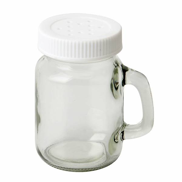 Mainstays Kitchen Storage Mini 4 oz Glass Salt Pepper Shaker with Plastic Screw Lid, Size: 7X7X8CM - Product image 1