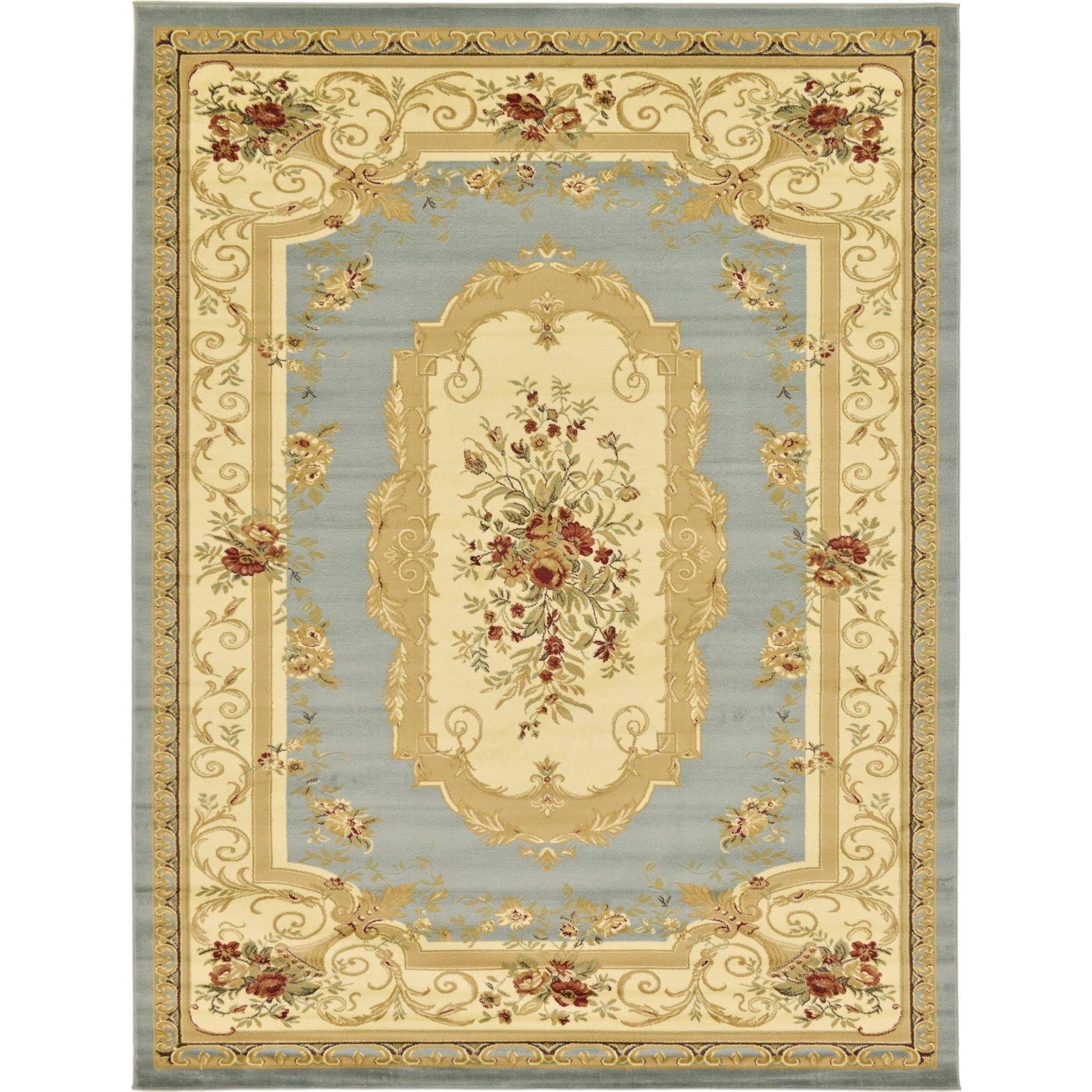 Unique Loom Henry Versailles Area Rug - 9' x 12' Light Blue - Product image 1