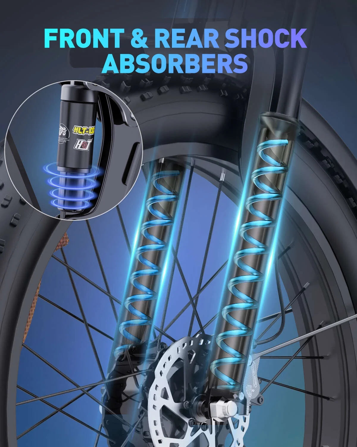 Dual Motor PEAK 3000W Electric Bike for Adults, 31mph 48V 23ah Electric Bicycle - Product image 8