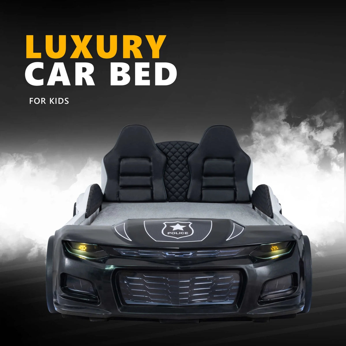 CHAMPION Twin Race Car Bed, LED Lights, Sound FX, Kids Bedroom Furniture, Children'S Car Bed - Product image 3