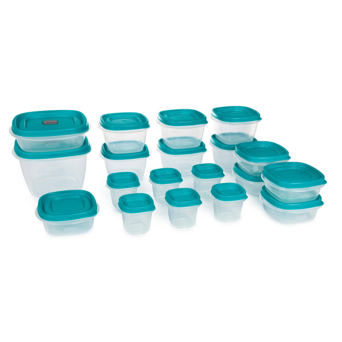 Rubbermaid Easy Find Vented Lids Food Storage Containers, 38-Piece Set, Teal - Product image 1