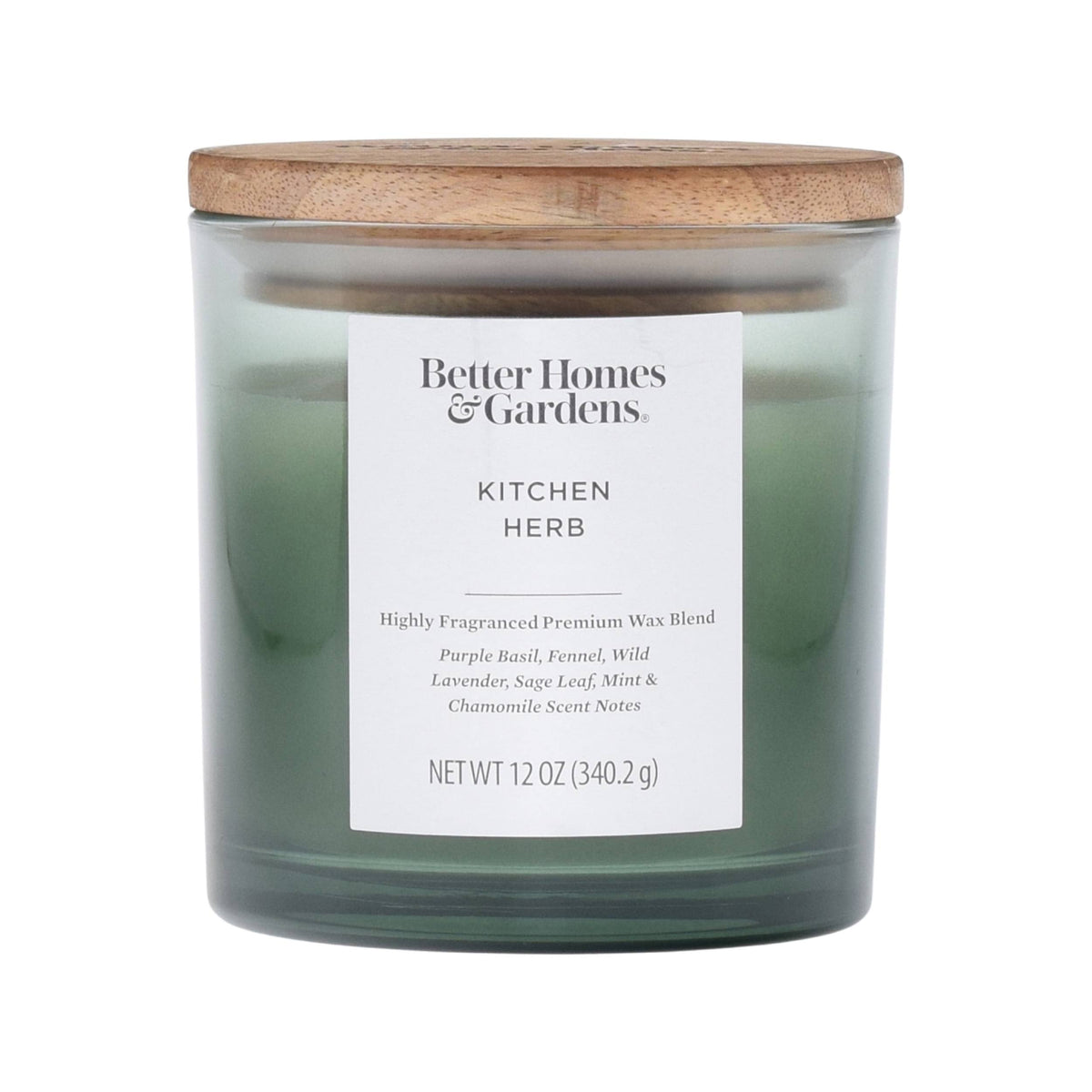 Better Homes & Gardens 12oz Kitchen Herb Scented 2-Wick Ombre Jar Candle - Product image 1
