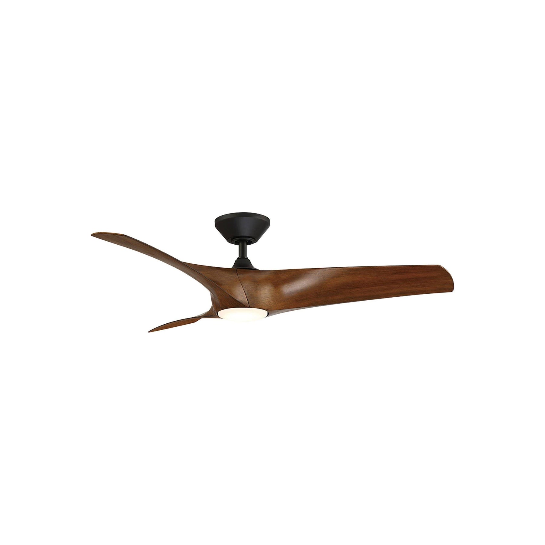 Modern Forms Zephyr Ceiling Fan LED Matte Black Distressed Koa 52"W - Product image 1