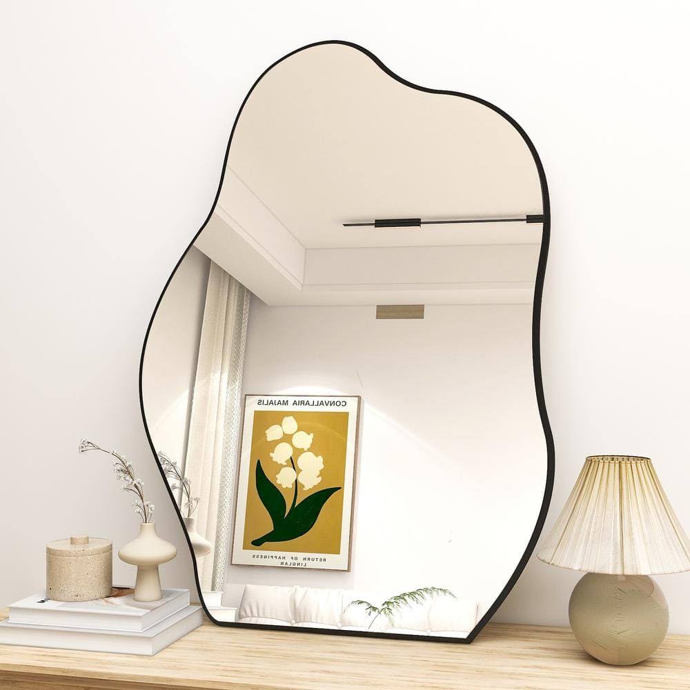 24 in. W x 32 in. H Irregular Modern Frameless MDF Wall Mirror Decorative Mirror - Product image 1