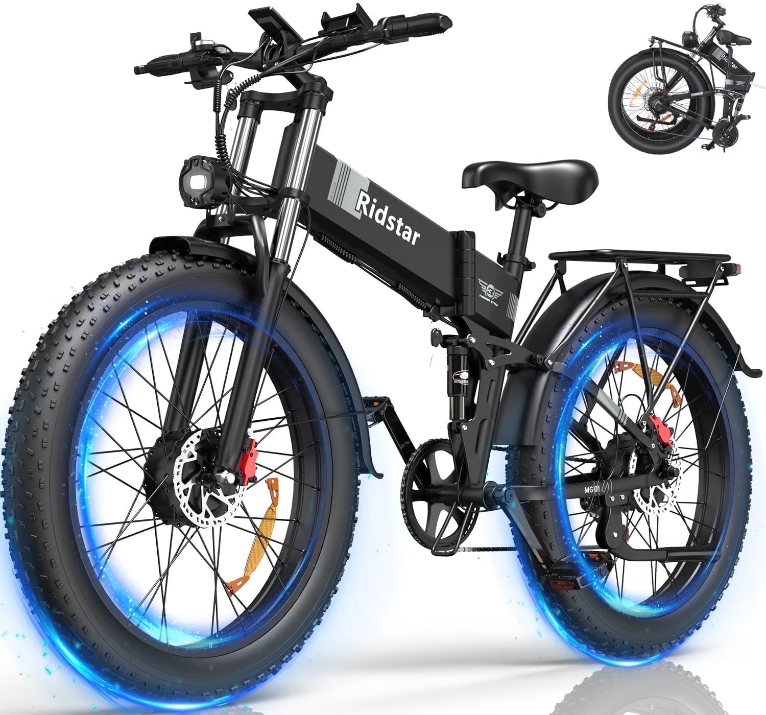 Dual Motor PEAK 3000W Electric Bike for Adults, 31mph 48V 23ah Electric Bicycle - Product image 7