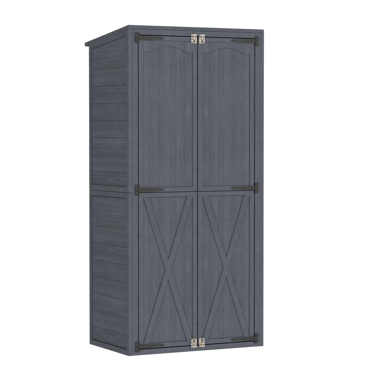 AECOJOY Outdoor Wooden Storage Cabinet Weatherproof, Garden Vertical Storage Shed with 3 Adjustable - Product image 10