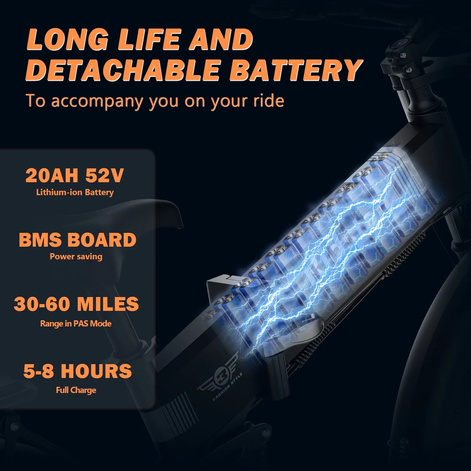 Dual Motor PEAK 3000W Electric Bike for Adults, 31mph 48V 23ah Electric Bicycle - Product image 29