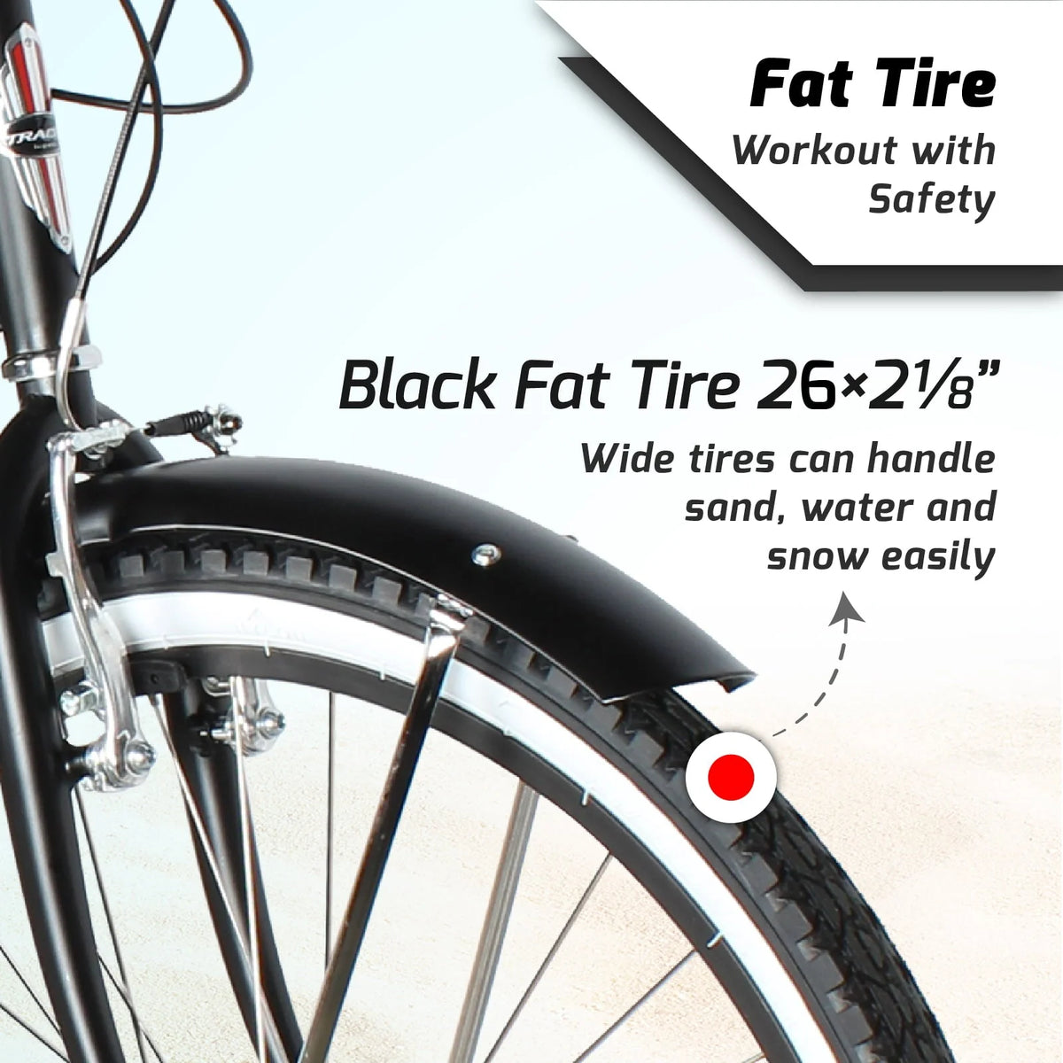 TRACER TAHA Beach Cruiser Bike for Men, 26 in Wheels, Hi Ten Steel Frame, 7 Speed, Hybrid Bike for Adults - Product image 2