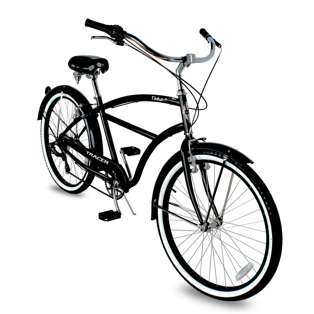 TRACER TAHA Beach Cruiser Bike for Men, 26 in Wheels, Hi Ten Steel Frame, 7 Speed, Hybrid Bike for Adults - Product image 1