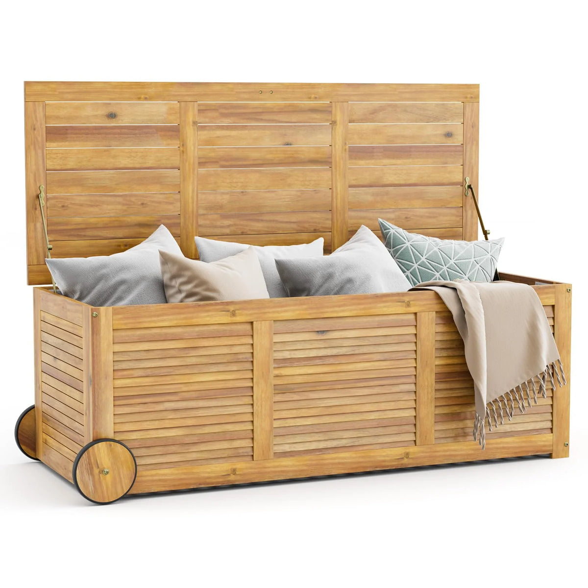 Tangkula 48 Gallon Outdoor Storage Box with Wheels - Product image 1