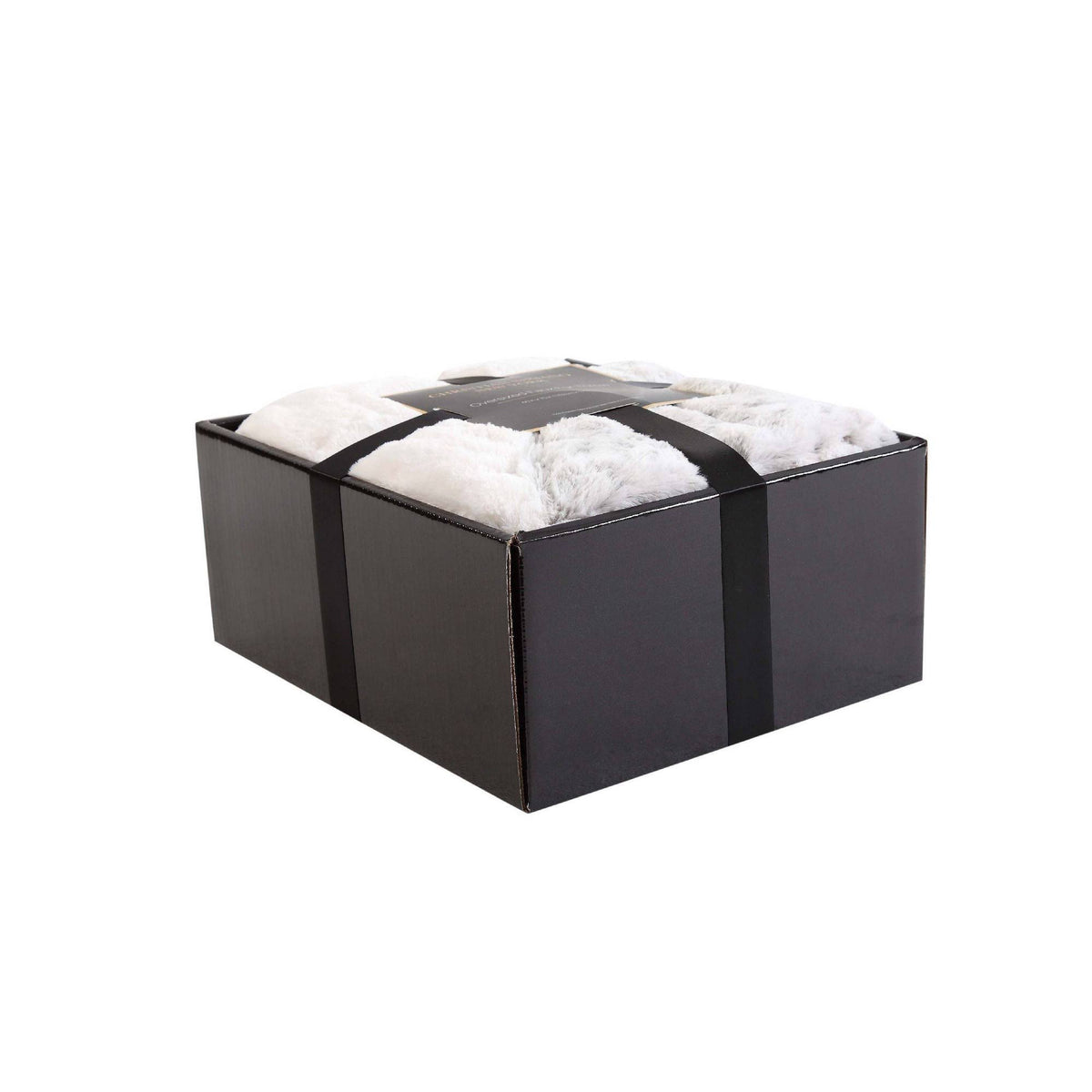Snow Leopard Fur Filled Throw by Christian Siriano, Grey - Product image 1