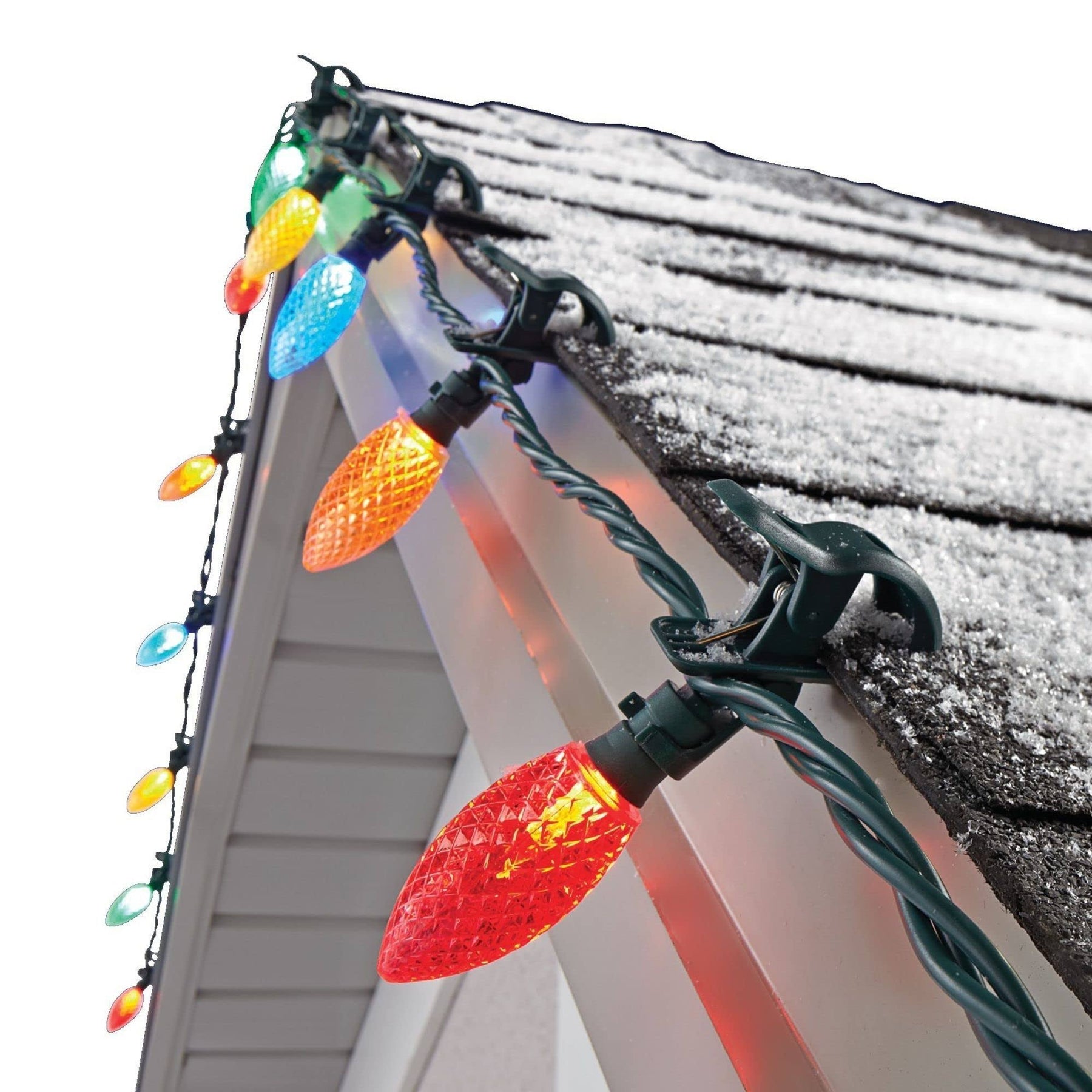 Noma Quick Clip C9 LED Christmas String Lights, 66.8 Foot, 100 Multicolor Bulbs - Product image 1
