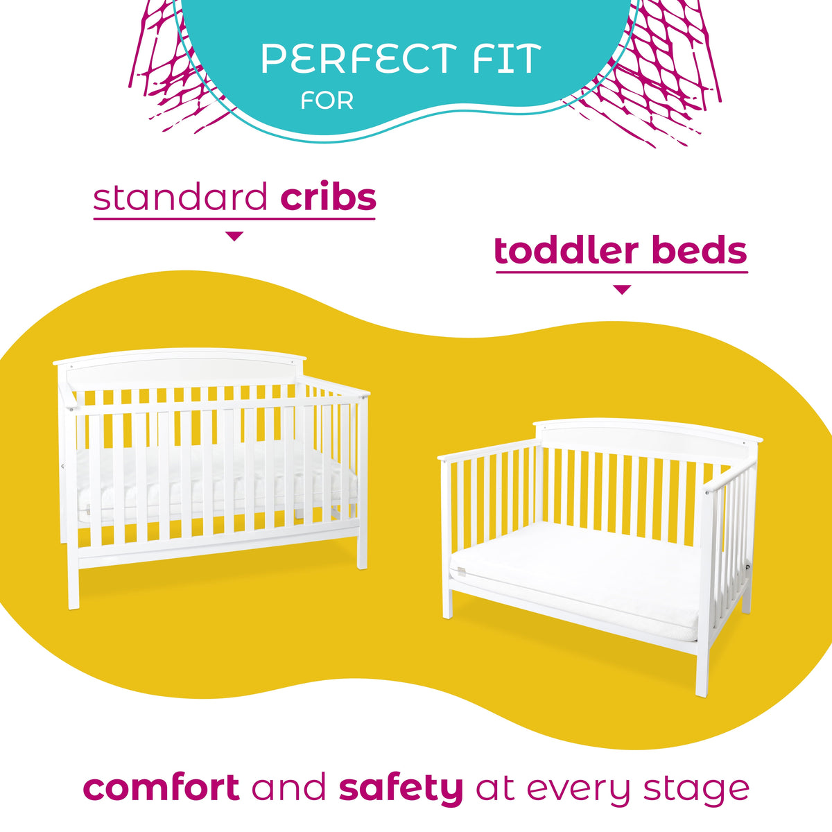 Premium Memory Foam Hypoallergenic Infant Crib Mattress and Toddler Bed Mattress with Waterproof Bamboo - Product image 5