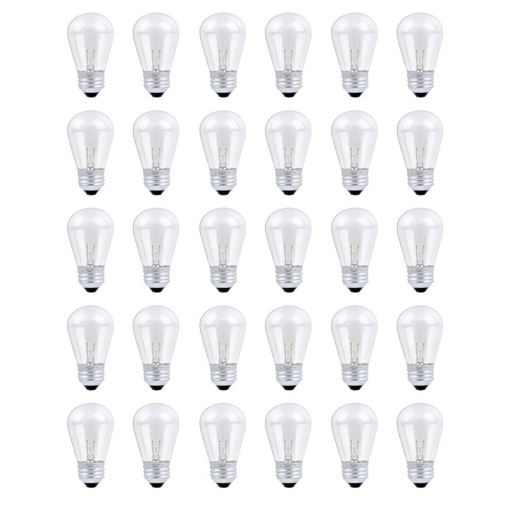 30 Pack S14 Outdoor String Light Bulbs Set 120V 11W Clear Outdoor Patio Vintage Light Shatterproof Bulbs - Product image 1
