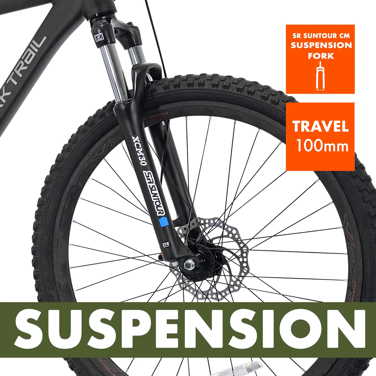 Trail 27.5" Vibe Mountain Bike, Medium Frame, Black - Product image 5