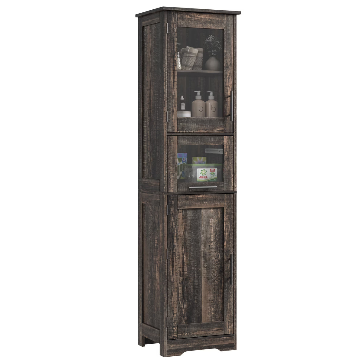 Bathroom Cabinet, Tall Storage Cabinet with Doors and Adjustable Shelf - Product image 3