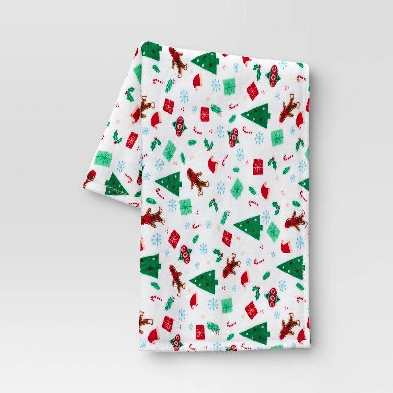 Wondershop Holiday Plush Christmas White Throw Blanket - Target - Product image 1