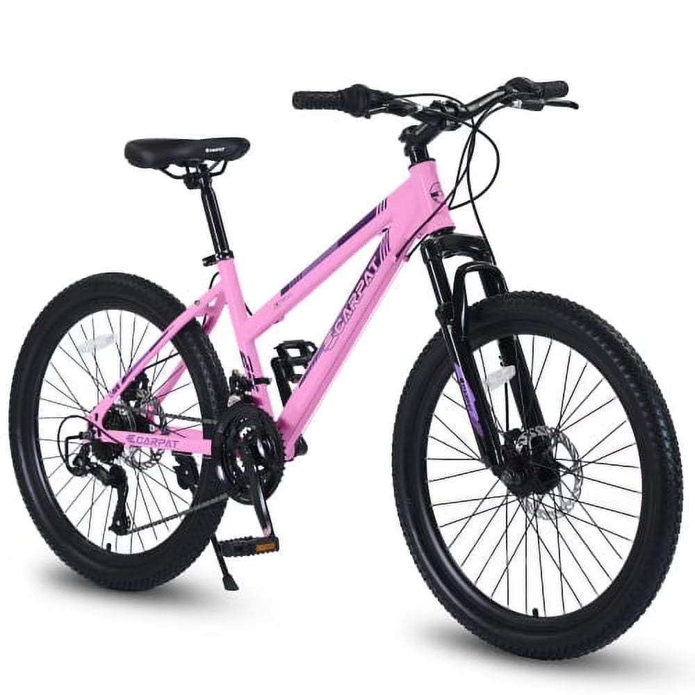 POWANLI 26" Mountain Bike for Women, 21 Speeds Mountain Bicycles with Dual Disc Brakes and 100mm Front - Product image 1