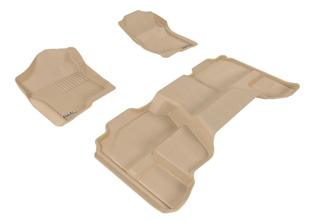 3D MAXpider L1GM00901502 - KAGU Floor Mat; Tan; 3 pc.; 2 pc. Front Row; 1 pc. 2nd Row;