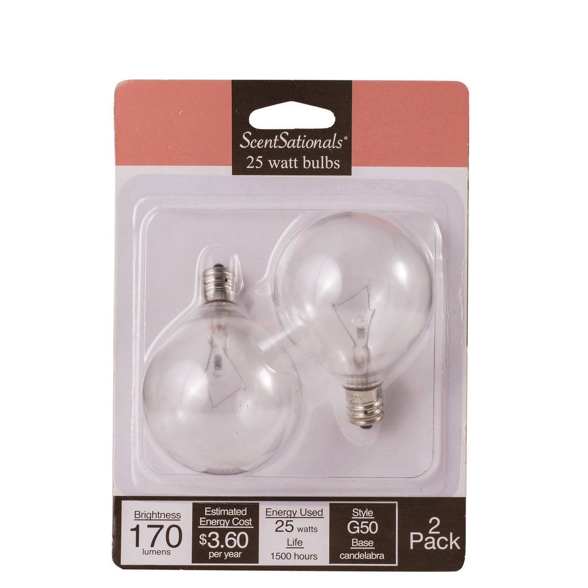 ScentSationals G50 Light Bulbs, 25W - Product image 1