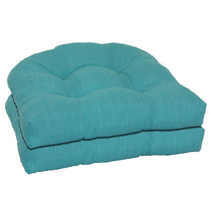 Sonoma Goods for Life Indoor Outdoor 2-Piece Single Wicker Chair Cushion Set, Green, WICKSTCUSH - Product image 1