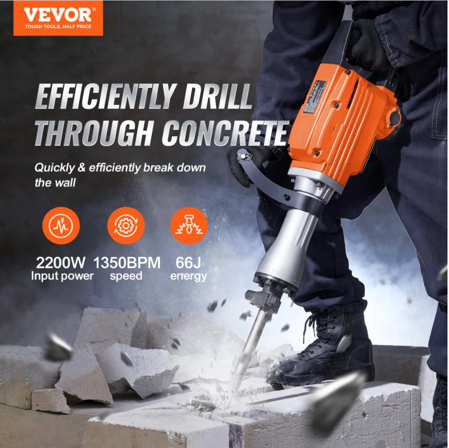 Professional Demolition Jackhammer 2200 W -
