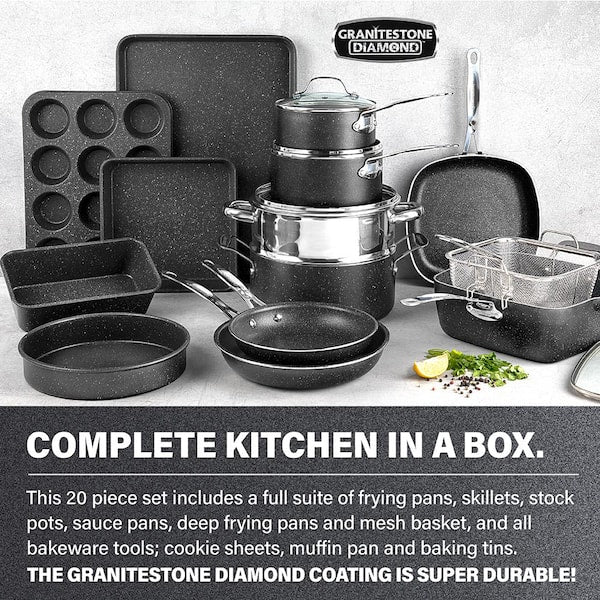 20-Piece Aluminum Ultra-Durable Non-Stick Diamond Infused Cookware and Bakeware Set - Product image 4