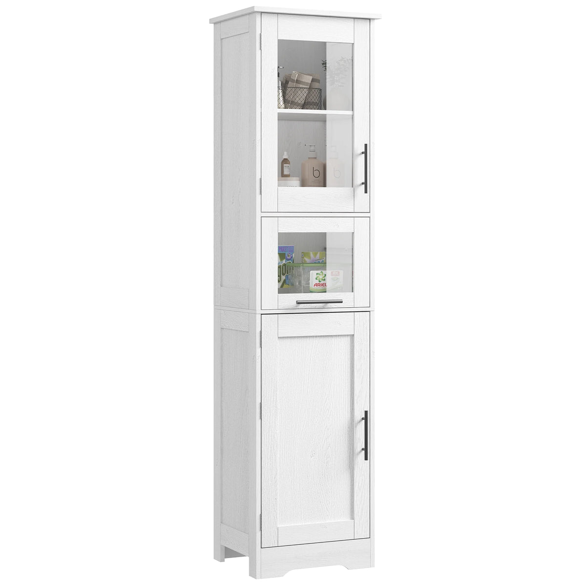 Bathroom Cabinet, Tall Storage Cabinet with Doors and Adjustable Shelf - Product image 2