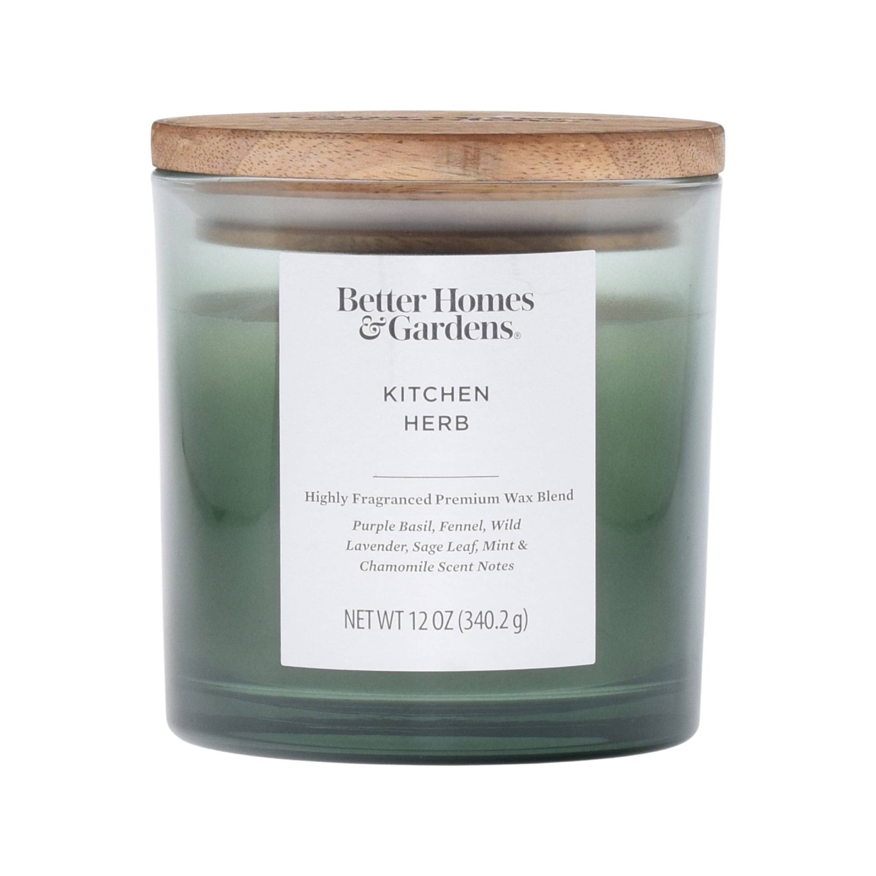 Better Homes & Gardens 12oz Kitchen Herb Scented 2-Wick Ombre Jar Candle - Product image 1