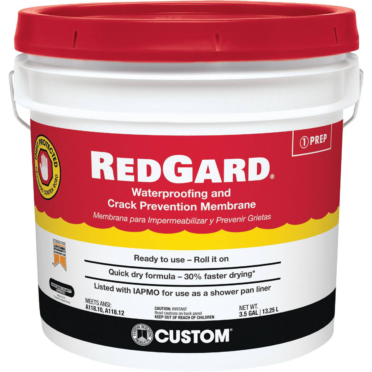 Custom Building Products Lqwaf3 Redgard Waterproofing & Crack Prevention, 3.5 Gallon - Product image 1