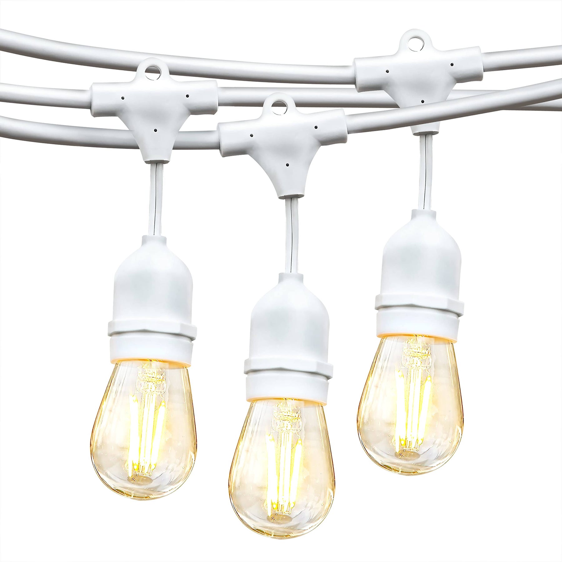 Brightech Ambience Pro - Waterproof LED Outdoor String Lights - Hanging, Dimmable 2W Vintage Edison Bulbs - Product image 1