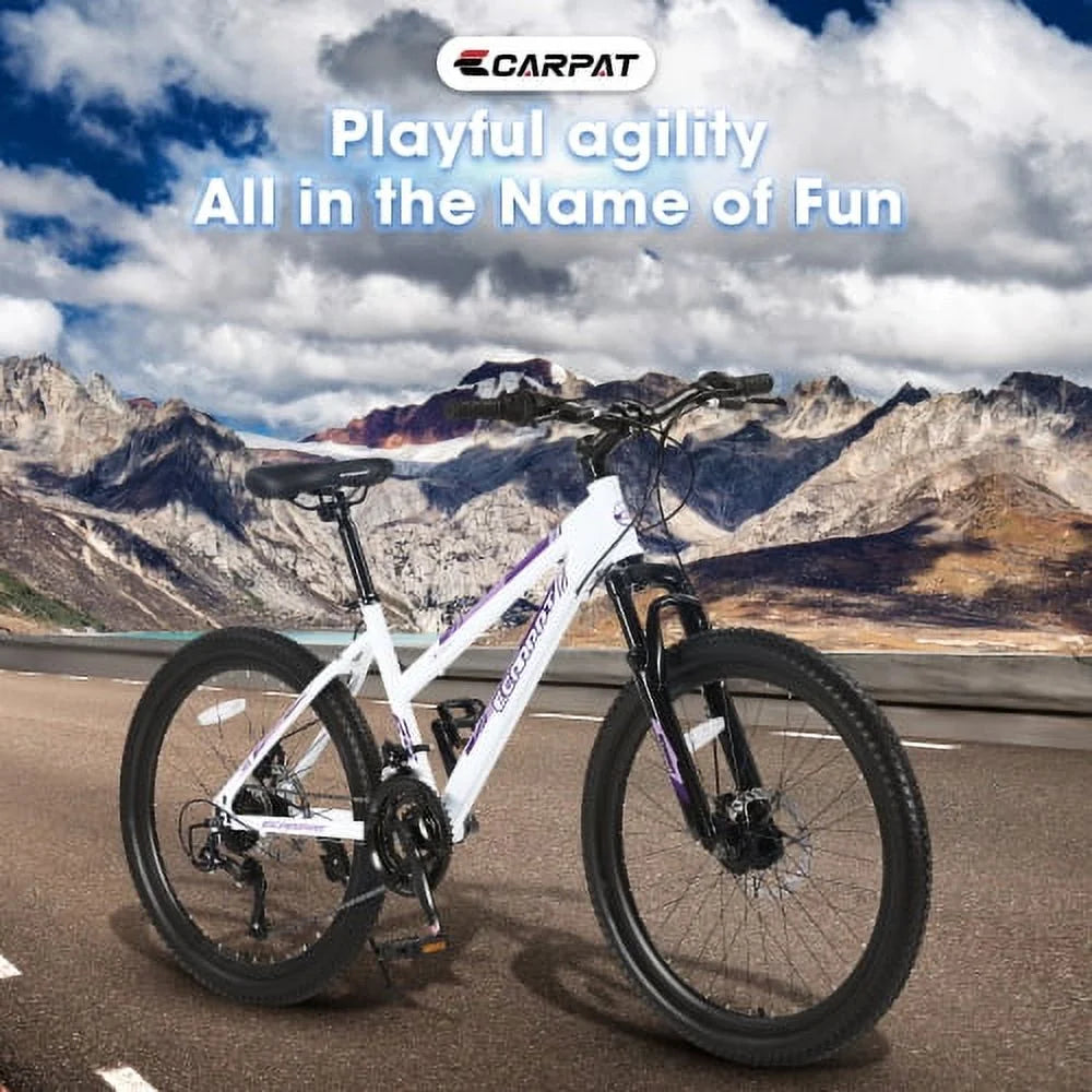 POWANLI 26" Mountain Bike for Women, 21 Speeds Mountain Bicycles with Dual Disc Brakes and 100mm Front - Product image 15