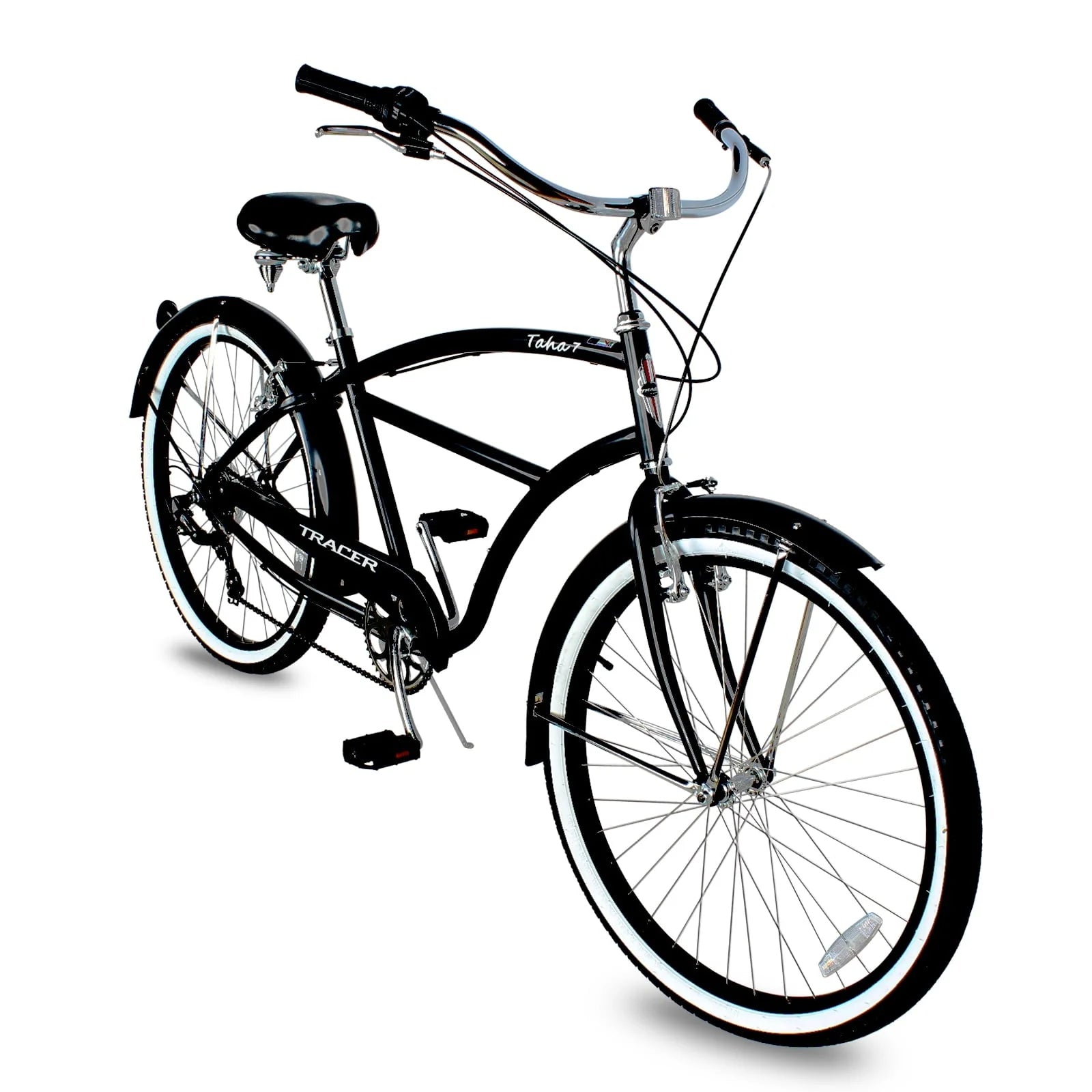 TRACER TAHA Beach Cruiser Bike for Men, 26 in Wheels, Hi Ten Steel Frame, 7 Speed, Hybrid Bike for Adults - Product image 1