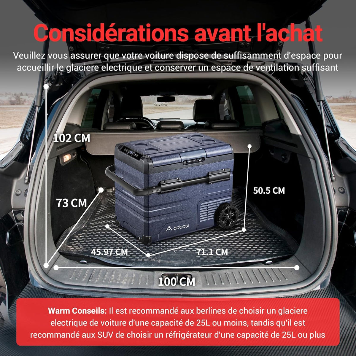 115L Double Zone Electric Cooler, WiFi APP Compression Cooler, 12 V/24 V and 100-240 V Camping Fridge, -20 to 20 for Car, Truck, Boat, Camping, Car, Caravans, Traveling, Home