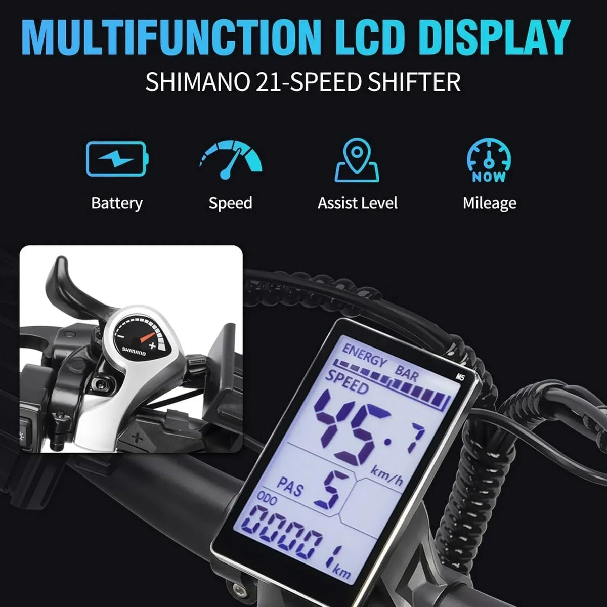 Dual Motor PEAK 3000W Electric Bike for Adults, 31mph 48V 23ah Electric Bicycle - Product image 23