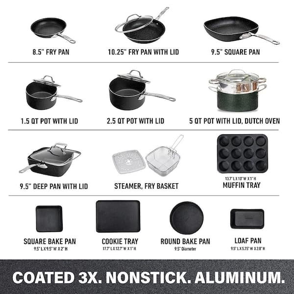 20-Piece Aluminum Ultra-Durable Non-Stick Diamond Infused Cookware and Bakeware Set - Product image 5