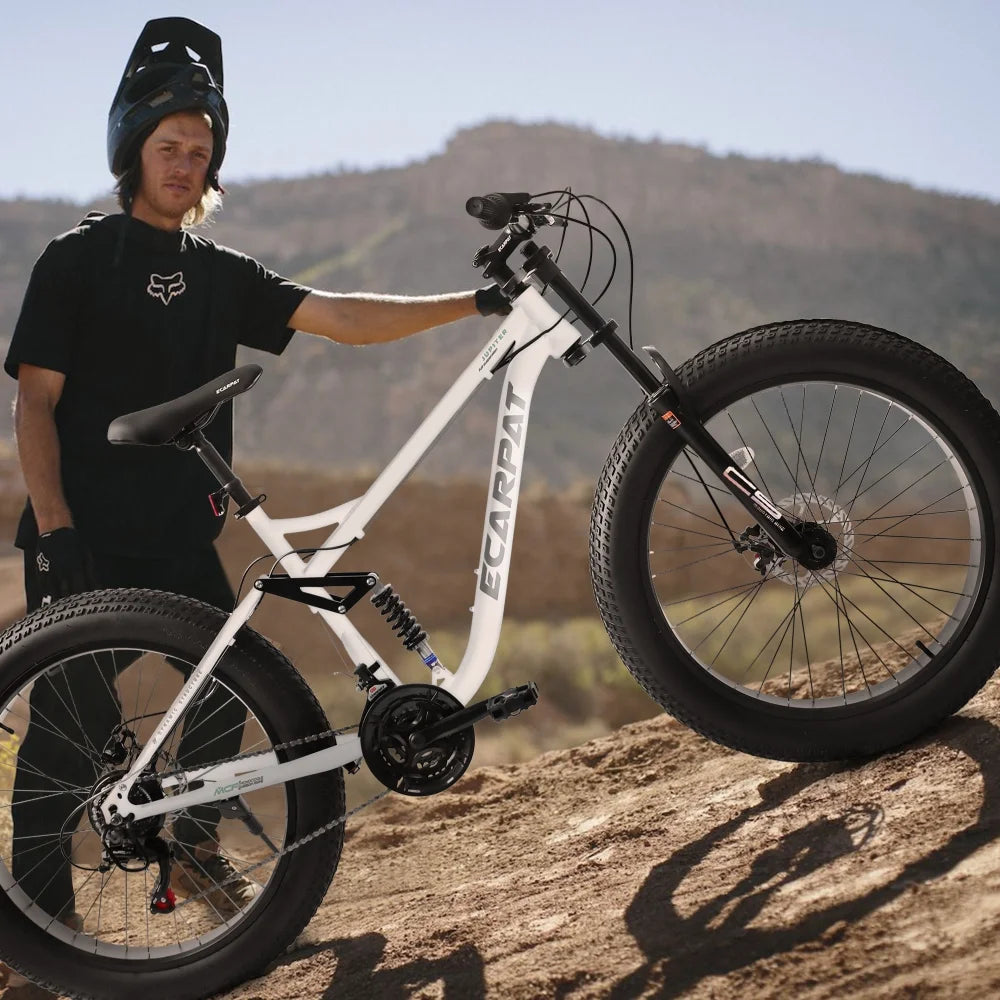 26 in Mountain Bike for Men, 26*4" Fat Tire Mountain Bicycles, Full - Suspension 21 - Product image 7