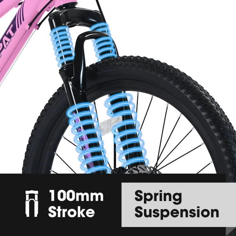 POWANLI 26" Mountain Bike for Women, 21 Speeds Mountain Bicycles with Dual Disc Brakes and 100mm Front - Product image 8