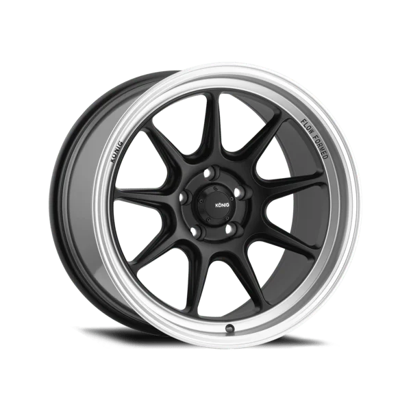 Konig Countergram 18" 5x112 Matte Black/Machined Lip