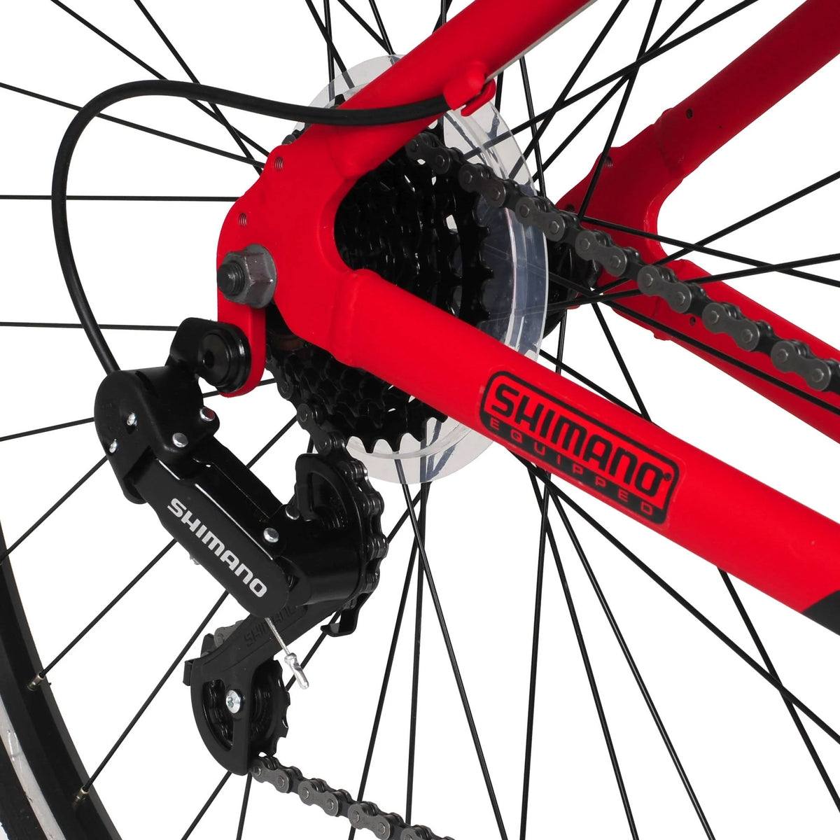 Hyper Bicycle 700c Men'S Spin Fit Hybrid Bike, Black and Red - Product image 4