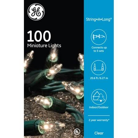 GE Clear Christmas Lights 100 Miniature String - Product image 1