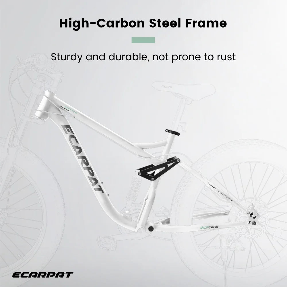 26 in Mountain Bike for Men, 26*4" Fat Tire Mountain Bicycles, Full - Suspension 21 - Product image 3