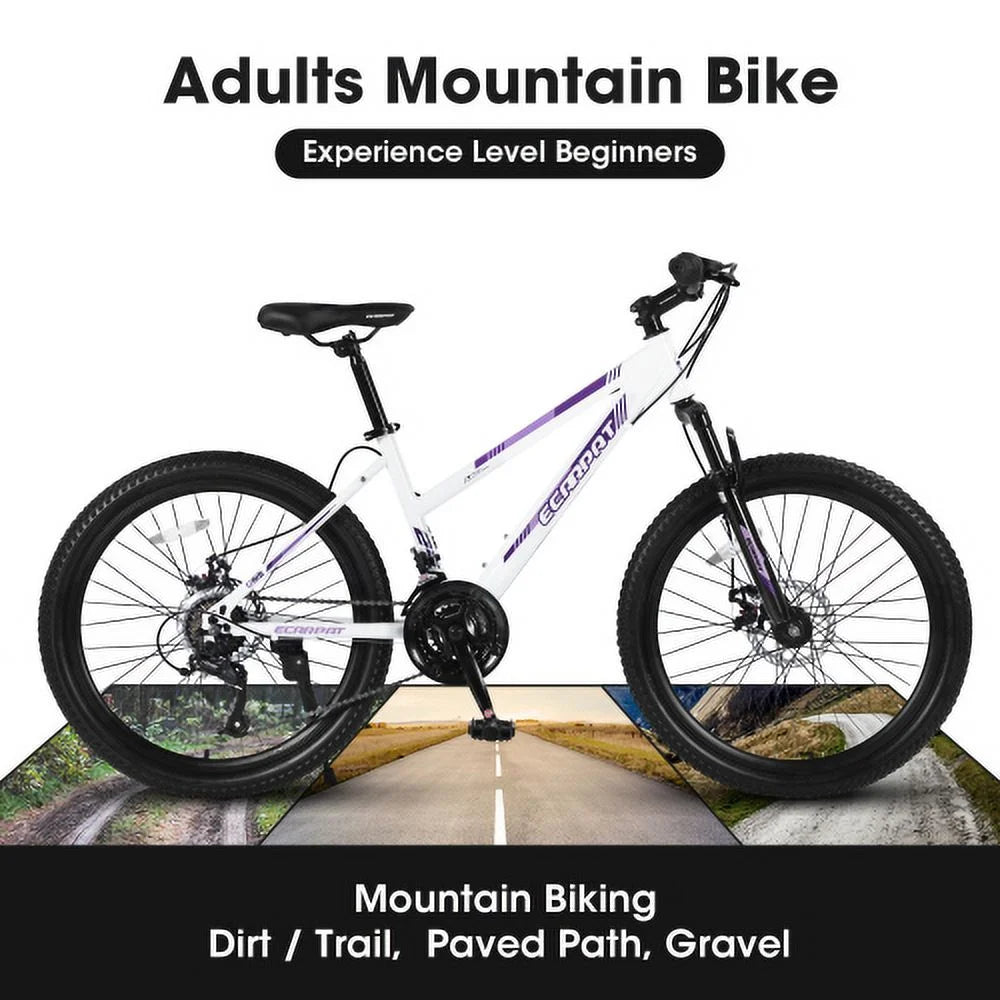 POWANLI 26" Mountain Bike for Women, 21 Speeds Mountain Bicycles with Dual Disc Brakes and 100mm Front - Product image 13