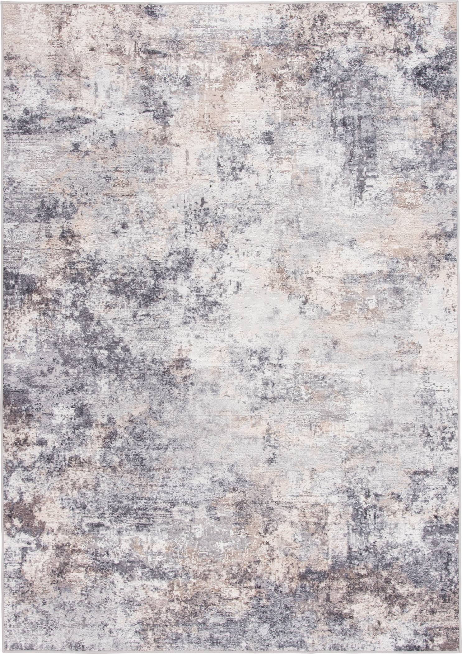 Better Homes & and Gardens Abstract Machine Washable Indoor Area Rug, Neutral, 5'x7' - Product image 1
