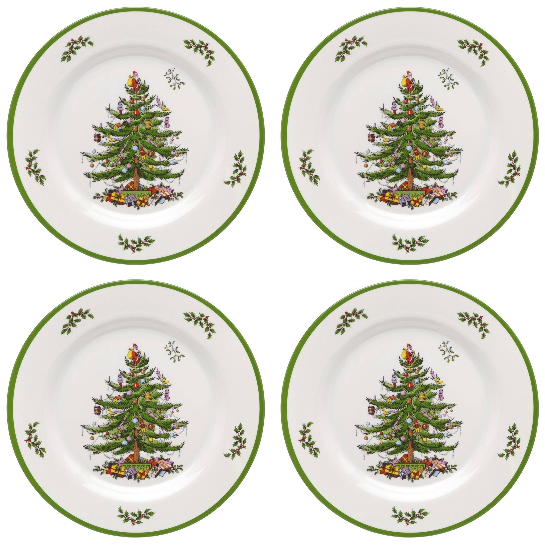 Spode Christmas Tree Melamine Dinner Plate, Set of 4
